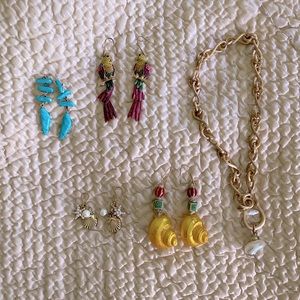 Bundle (5) | assorted jewelry; earrings + necklace; summer / vacation